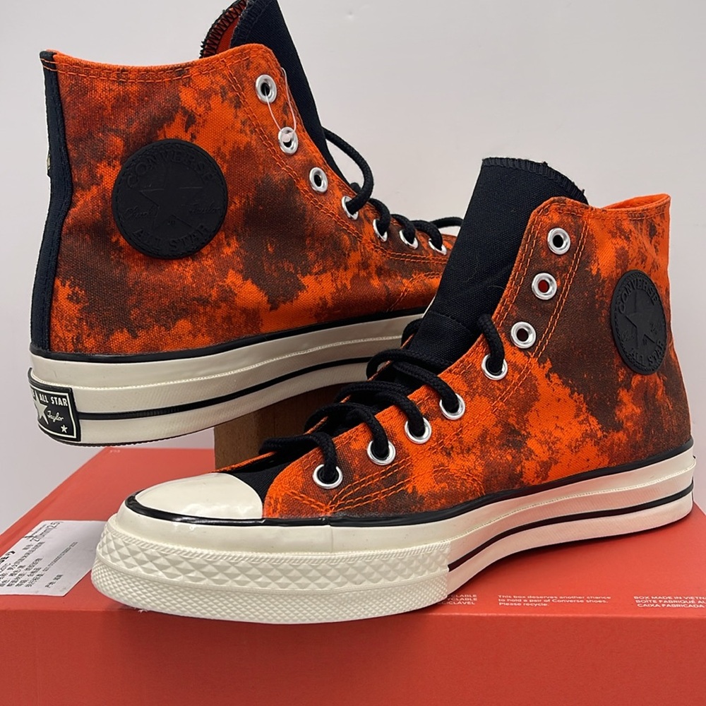CONVERSE MENS High Tops CHUCK 70 GTX HI SHOES 'BOLD MANDARIN/ EGRET' Sneakers - Picture 11 of 16